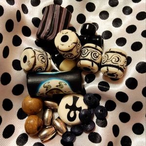 Vintage 1990's Beads and Swirly Marble Beads